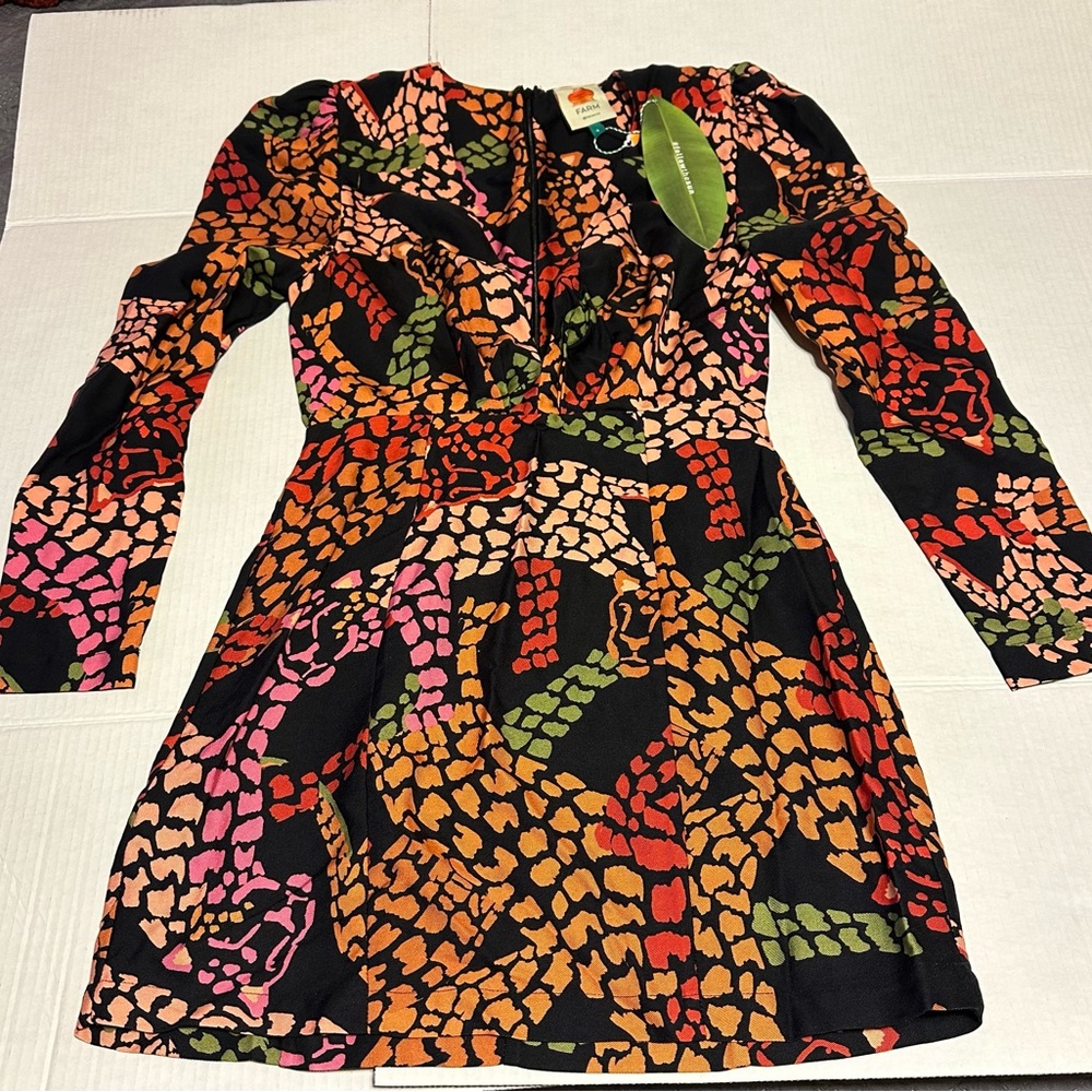 Farm Rio Black Leopard Dress